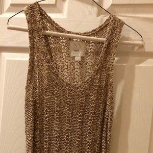 Brown tank top, sweater material